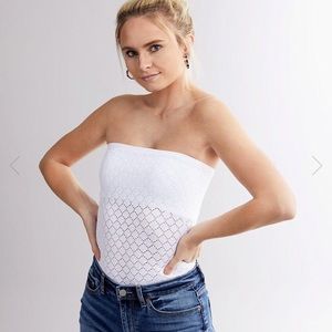 FREE PEOPLE honey textured tube top